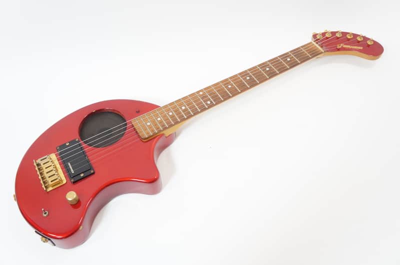 Fernandes ZO-3C NOMAD Metallic Red Gold Parts Built-in Amp travel