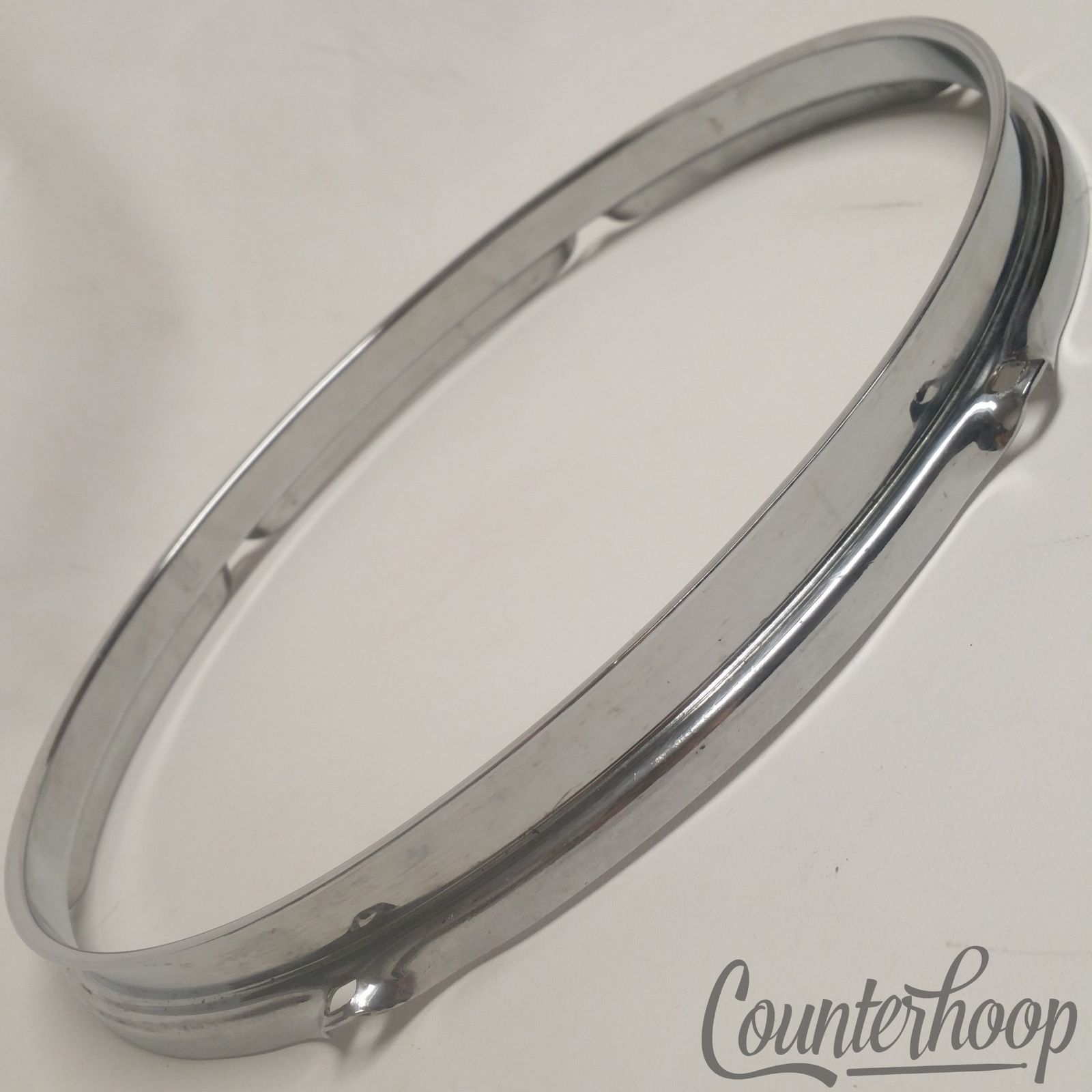 Rogers 12" Tom Drum Rim/Hoop Triple-Flange Chrome 6-Lug Hole Powertone 60s USA* — main photograph
