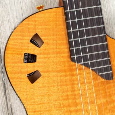 Mint Cordoba Stage Electric Nylon String Guitar, Pau Ferro Fretboard, Natural Amber image 10