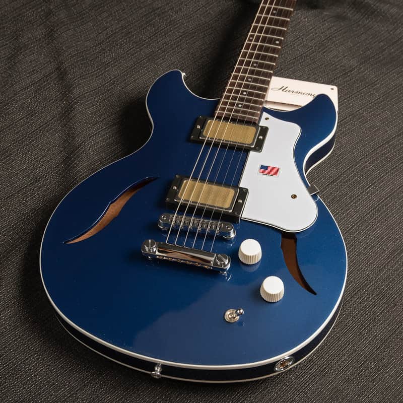 Harmony Comet Midnight Blue Semi-Hollow RW 2025 Electric w/Mono Vertigo Bag image 1