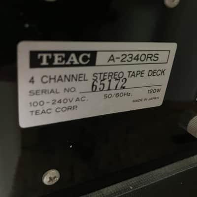 PLEASE READ AD!!! TEAC A-2340SR 1/4" 4-Track 4 channel Quad Auto Reverse Reel to Reel Tape Recorder 1970s - Silver #2 image 12