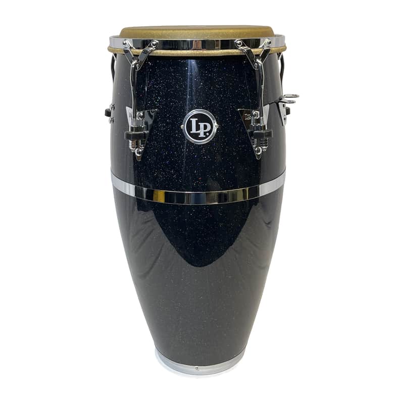 Latin Percussion Traditional Original Fiberglass Quinto - Black Holo Chrome image 1
