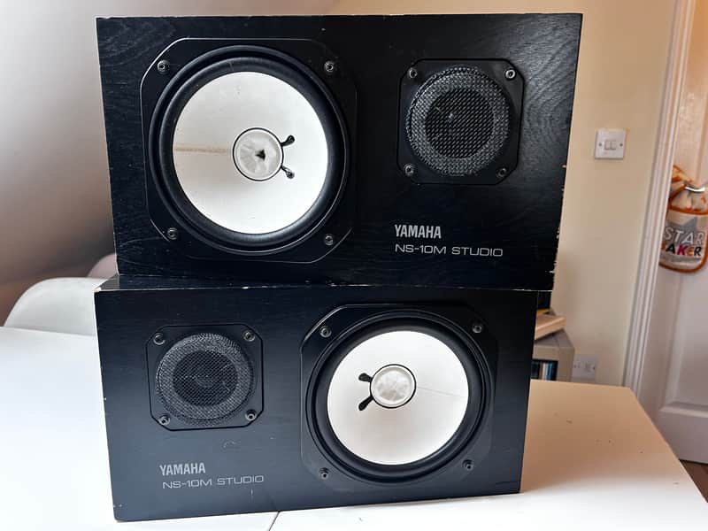 Yamaha NS10M Studio Monitor Speakers Matched Pair Damaged Woofers For Parts image 1