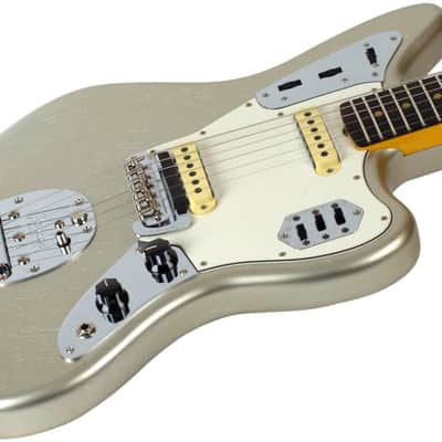 New Fender Custom Shop '63 Jaguar Deluxe Closet Classic Aged Inca Silver w/Matching Painted Headstock image 2