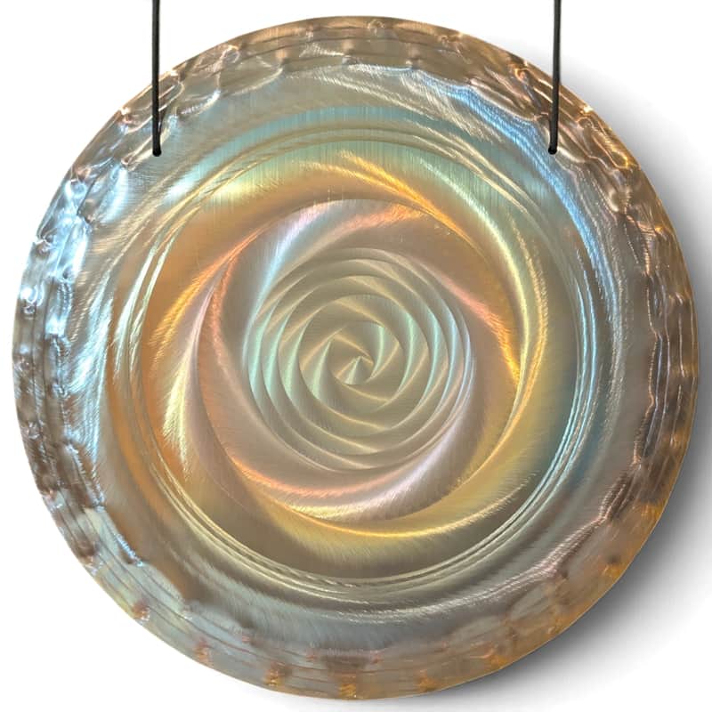 C3+25 Grotta Sonora 15" Nickel Silver Handheld Gong image 1