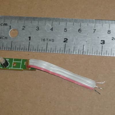 very lightly used genuine BOSS LED (has white bulb that lights RED) from BF-3 Flanger (NO pedal included) on very small green rectangle shape circuit board with three wire ribbon (genuine Boss item)  2000s to 2020s (specifically from 2018) image 10