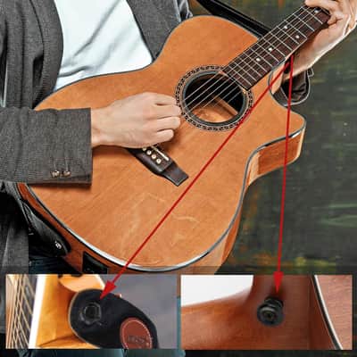 4 PCS Guitar Strap Buttons Black Guitar Strap Lock Buttons Mushrooms Head Guitar Strap Button Electric Guitar Strap Locks Guitar Security Lock for Guitar Bass Ukulele image 6