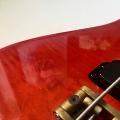 Alembic Essence 4-String 1991 Flame Maple / Trans Red image 15