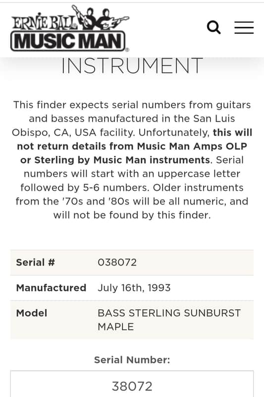 Ernie Ball Music Man Sterling 1993 - Tobacco Sunburst image 1