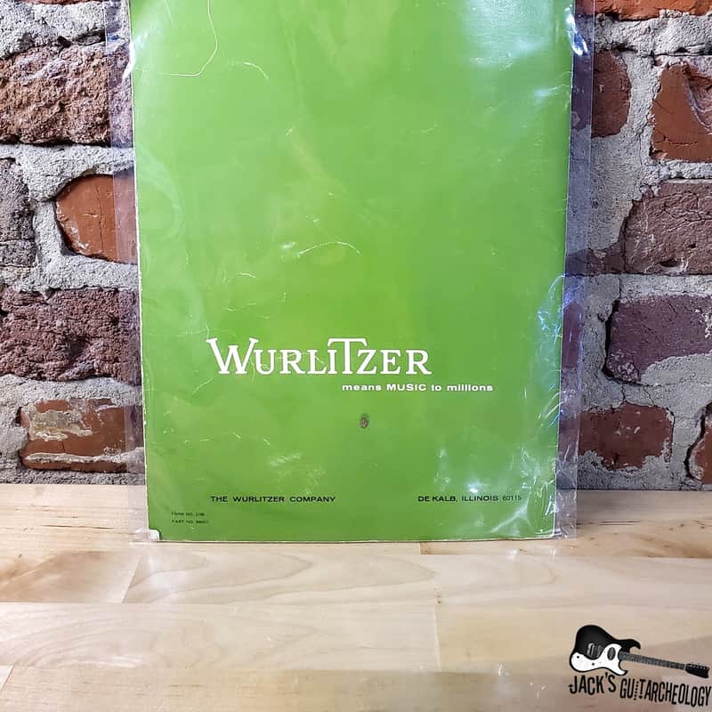 1970s Wurlitzer 4030 / 4030R Model Owner’s Manual Green