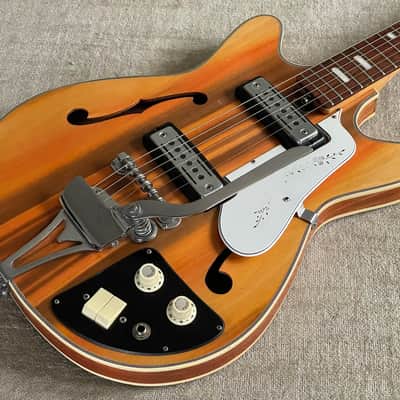 1960’s Teisco EP-8T WILDWOOD Hollowbody Electric Guitar MIJ Japan Rare Finish Surf’s Up Psychedelic image 6