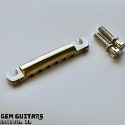 New! Gibson OEM Wraptail Tailpiece with Studs Nickel Finish fits Les Paul Special, Sg Special, Melody Maker Wrap Tail image 2