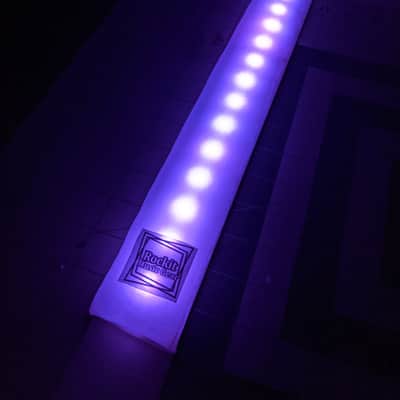 LED Guitar Strap Handmade White One Button Control Rechargeable With Charger add on image 1