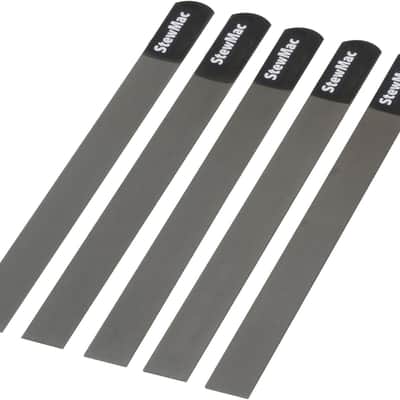 StewMac Gauged Nut Slotting File Set for Bass, for 5-String - Set of 5 image 1