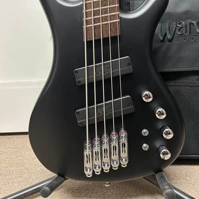 Warwick RockBass Corvette Multi-Scale 5 String Bass Guitar 2025 - Solid Black Satin image 2