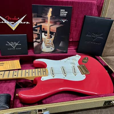 1956 Fender Stratocaster Masterbuilt By Dennis Galuszka Fiesta Red  Gold Hardware Journeyman Relic image 10
