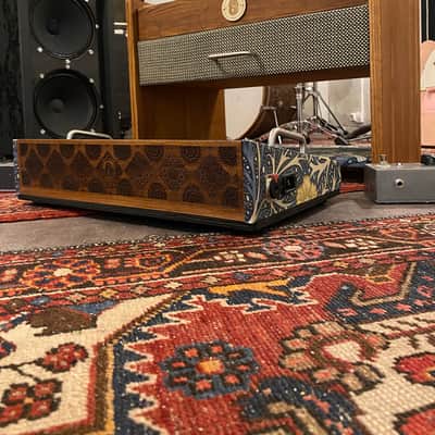 Heavy Seas Amp Riser/ Pedalboard storage for studio - Golden Ash / Sea Weed Morris Fabric image 15