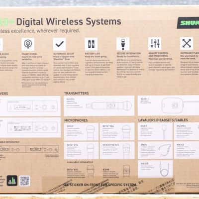 Shure SLXD14+ G57 Digital Wireless Bodypack System 24-Bit Digital Audio Quality image 2