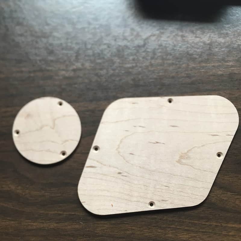 Guilford AA Flame Maple Backplate Set - fits Les Paul Standard USA guitar models Stainable - finish to suit image 1