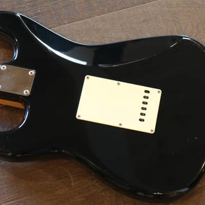 1984-1987 Fender Stratocaster Double-Cut Electric Guitar Black + OHSC image 14