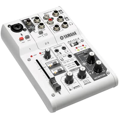 Yamaha AG03 3-Channel Mixer w/ USB Audio Interface - White image 3