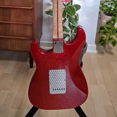 Fender Lacewood Stratocaster Custom Shop NAMM UK Showcase Tour American USA Orange Strat Turned Aluminum Aluminium Pick Guard 1 of 1 Electric Guitar image 20