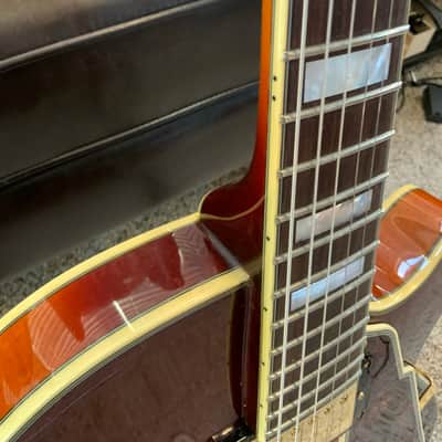 D'Angelico Excel EX-SS Semi-Hollow with Stop-Bar Tailpiece, 2016 Iced Tea Burst image 6