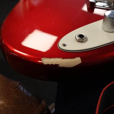 Squier Limited Edition Paranormal Rascal Bass HH Candy Apple Red (Used) image 7