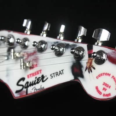 Custom Painted  and Upgraded Fender Squier CXS Strat With Matching Headstock-Aged and Relic'ed image 10