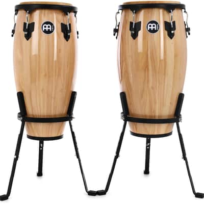 Meinl Percussion Headliner Series Conga Set with Basket Stands - 11/12 inch Natural image 1