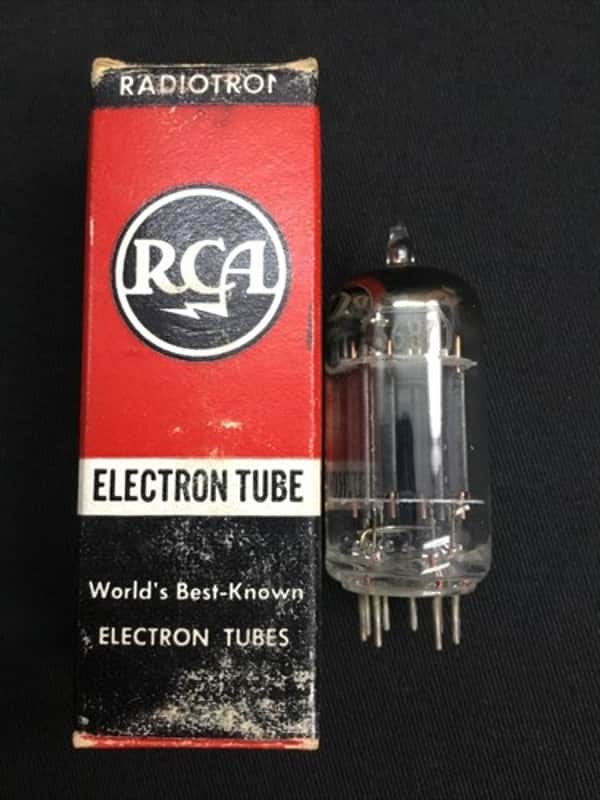 NIce RCA 5687 Black Plates D Getter AMPLIFIER Audio VACUUM TUBE Tested 5.1722-D image 1