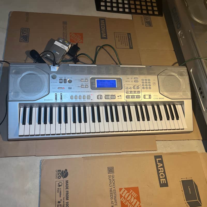 CASIO CTK-800 61 KEY SYNTHESIZER RARE ELECTRONIC KEYBOARD +MIC +
