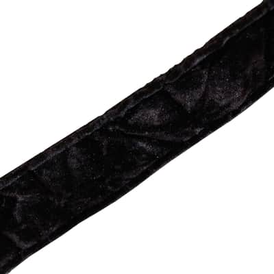 LM 2" Crushed Velvet BLACK guitar STRAP - Comfortable, Soft - NEW image 4