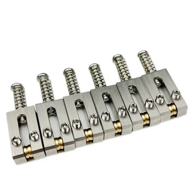 10.5MM Steel and Brass Guitar Bridge Tremolo Strat Style Roller Saddles image 1