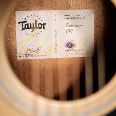 Taylor 117e Grand Pacific Acoustic/Electric Guitar with Gig Bag image 15