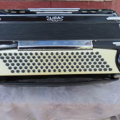 INTERNATIONAL LIRA 120 BASS ACCORDION MODEL 30 1960's BLACK EXCELLENT! image 5