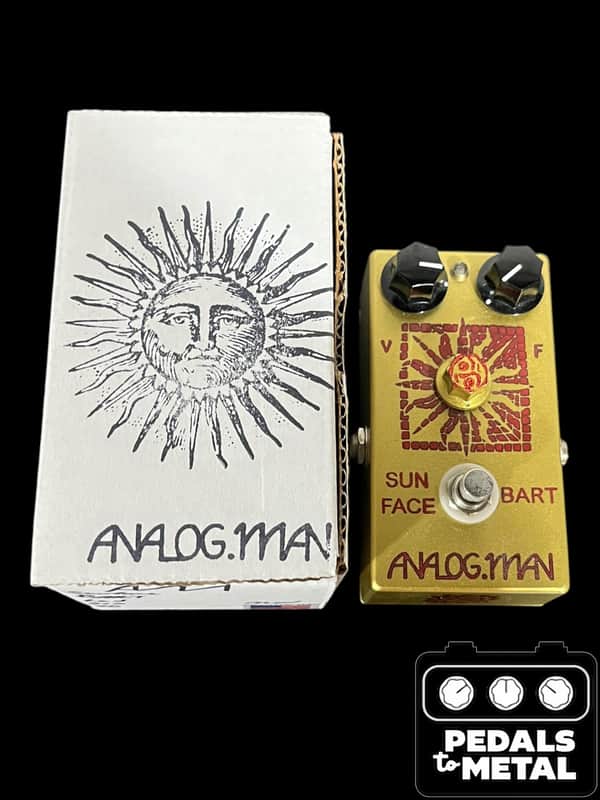 Analogman Sun Face BART Germanium Fuzz with Sun Dial Knob LED, I/O 2020 - 2021 - Gold X16792 image 1