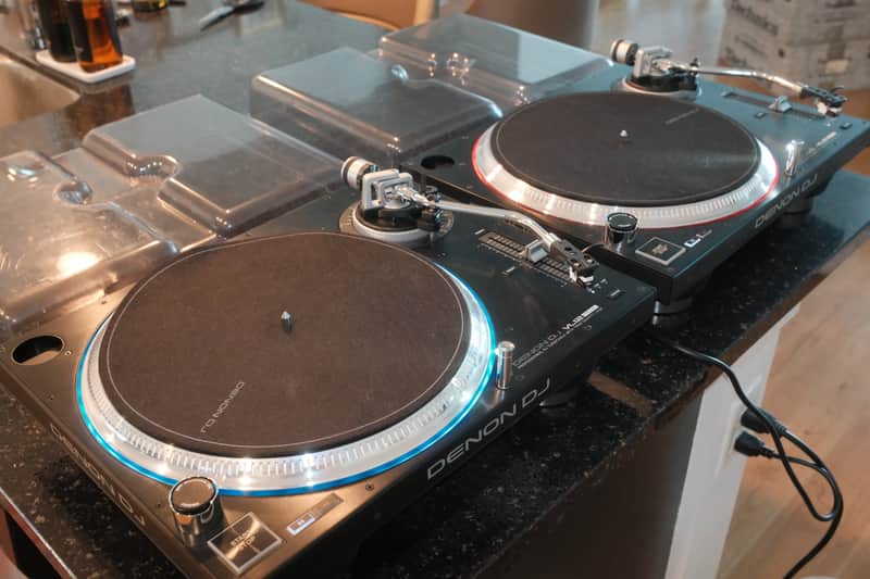 (Pair x2) Denon VL12 Prime Professional Direct-Drive Turntables 2010s - Black (With 2x Ortofon VNL II Needles) image 1