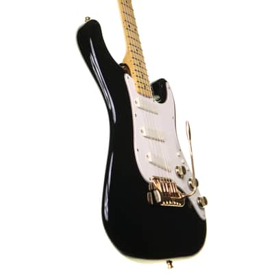 Fender Gold Elite Stratocaster Electric Guitar, Black, Gold Hardware image 5