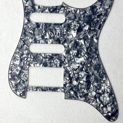 Pickguard for Fender HSS Stratocaster, 11 Hole, 3-Ply, Silver Pearl image 1