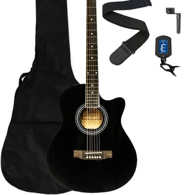 Silvertone SD-10/BK Acoustic Guitar Black | Reverb