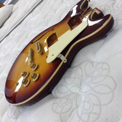 JB Player (JBP) Artist 80s Sunburst Semi Hollow Electric Guitar Body Very Good Condition image 6