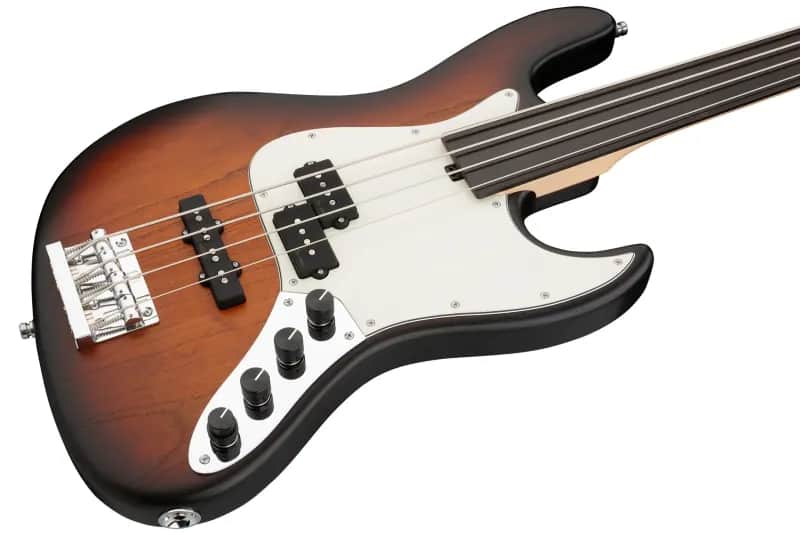 Sadowsky MetroLine 21-Fret Vintage P/J Bass-Swamp Ash Body-4 String-Almond Sunburst Transparent Satin-Fretless image 1