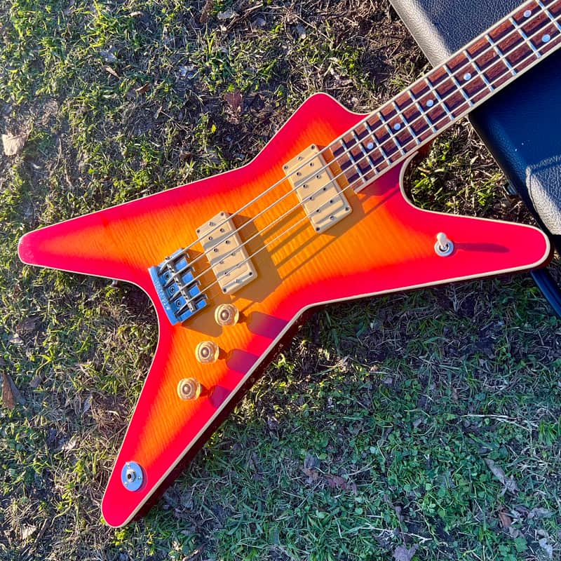Vintage Dean ML Bass 1981 - Flame Top Cherry Sunburst image 1