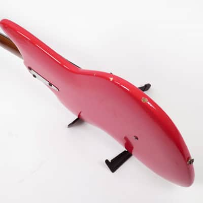 1968 Danelectro Coral Deluxe Bass - Brilliant Red - Rare 34" Scale Bass - Lipstick Pickups -Original Case image 11
