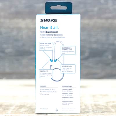 Shure SE215SPE Special Edition HighDefinition Sound Isolating Earphones - Blue image 2