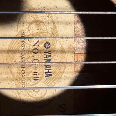 Yamaha Yamaha G-60 Natural Classical Acoustic Guitar 1972-1978 - Natural image 12
