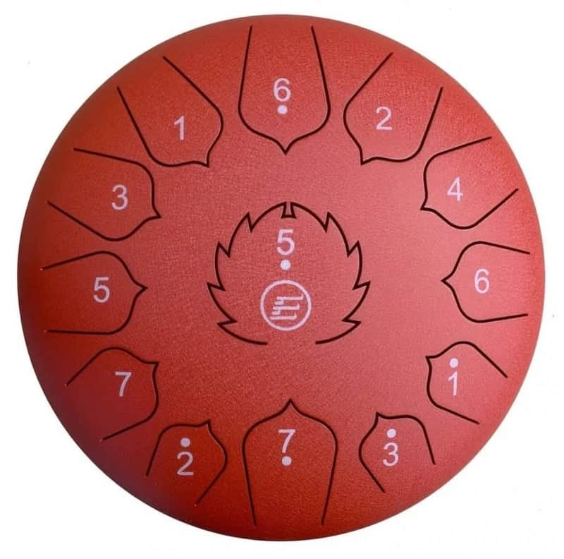 Ecko Tongue Drum 12in 13 notes red image 1