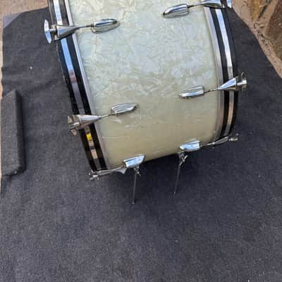 RARE Slingerland 70's 5ply 26 x 14 Bass Drum in WMP White Marine Pearl! image 8