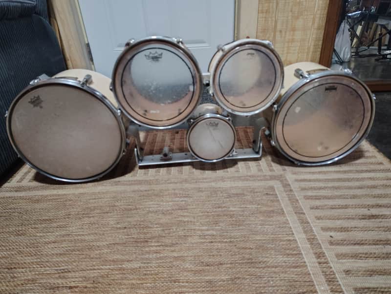 Pearl Marching Tenors (Quints) 6,8,10,12, and 13" - White Wrap image 1